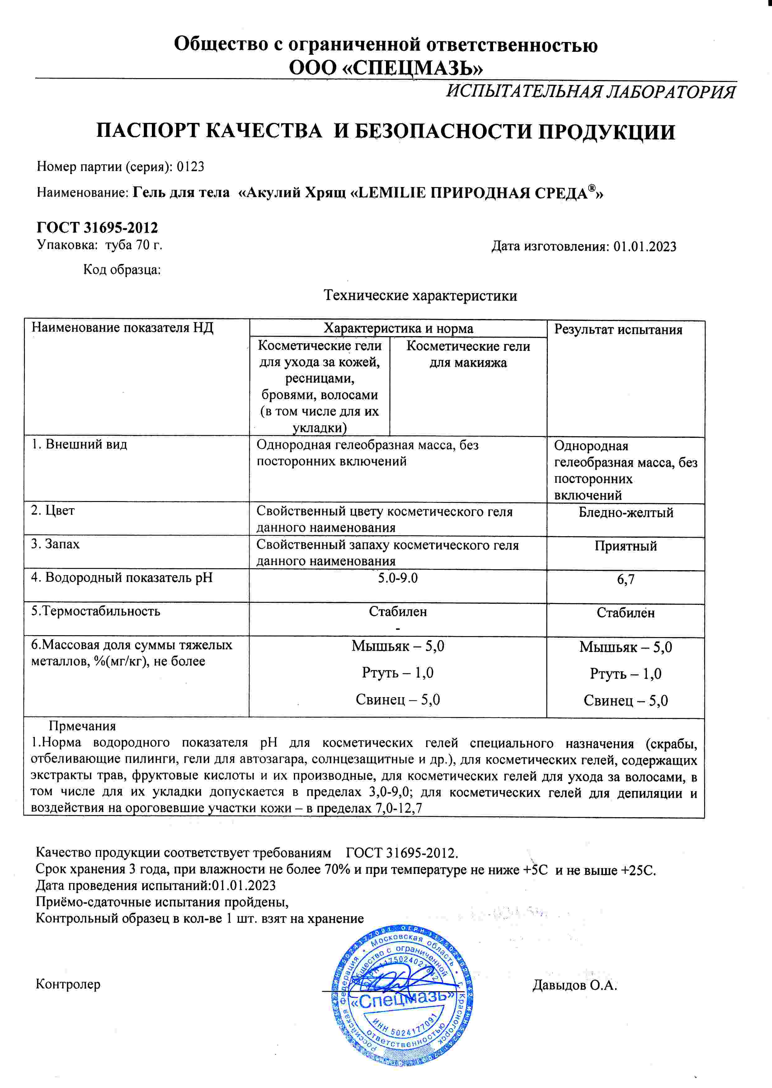 Паспорт №012023